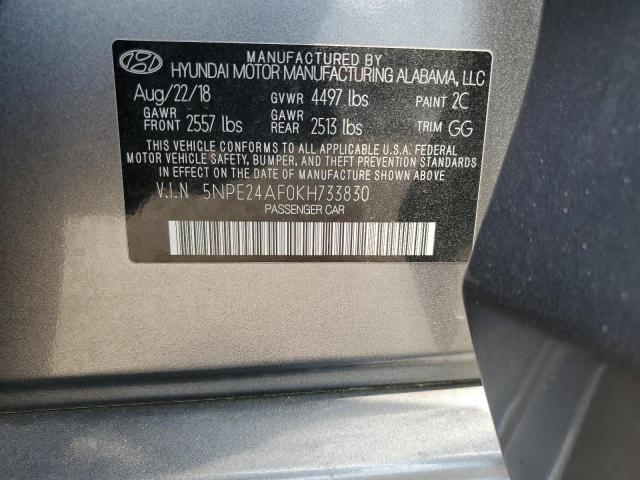 Photo 12 VIN: 5NPE24AF0KH733830 - HYUNDAI SONATA SE 