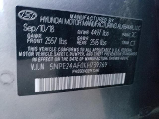 Photo 11 VIN: 5NPE24AF0KH739269 - HYUNDAI SONATA 