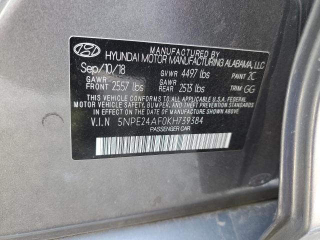 Photo 11 VIN: 5NPE24AF0KH739384 - HYUNDAI SONATA 