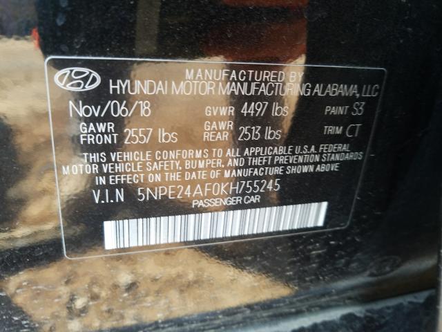 Photo 9 VIN: 5NPE24AF0KH755245 - HYUNDAI SONATA SE 