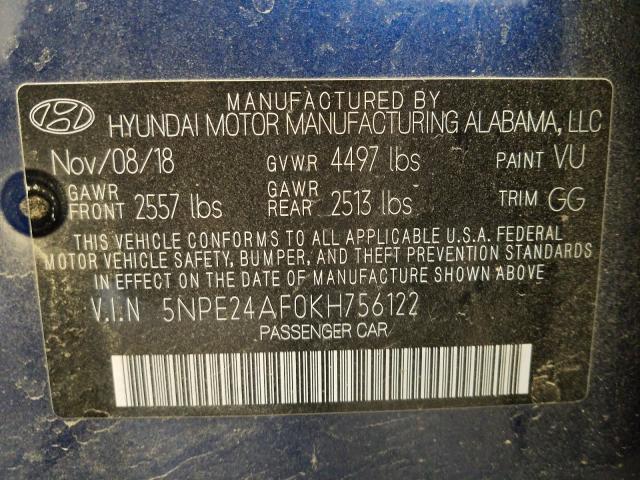 Photo 9 VIN: 5NPE24AF0KH756122 - HYUNDAI SONATA SE 