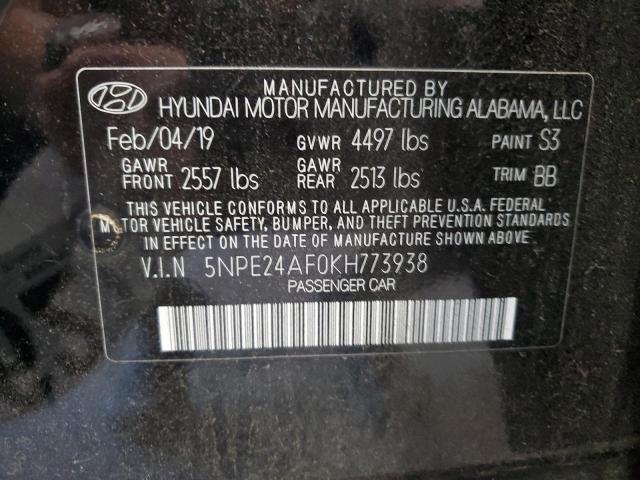 Photo 12 VIN: 5NPE24AF0KH773938 - HYUNDAI SONATA SE 