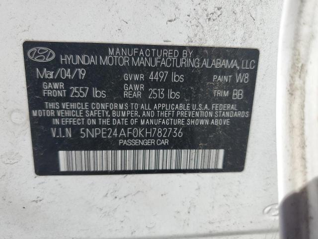 Photo 11 VIN: 5NPE24AF0KH782736 - HYUNDAI SONATA SE 