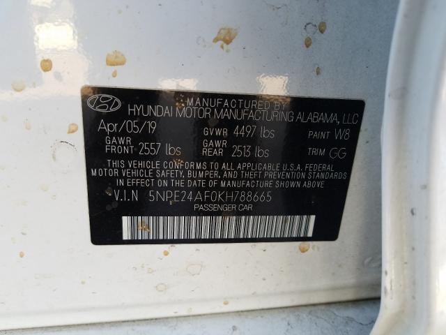 Photo 9 VIN: 5NPE24AF0KH788665 - HYUNDAI SONATA SE 