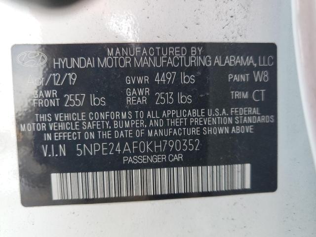 Photo 11 VIN: 5NPE24AF0KH790352 - HYUNDAI SONATA 