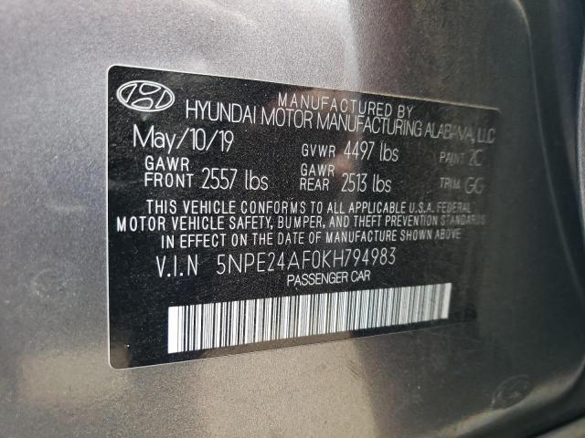 Photo 11 VIN: 5NPE24AF0KH794983 - HYUNDAI SONATA 