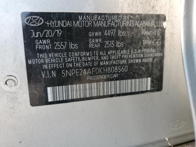 Photo 11 VIN: 5NPE24AF0KH808560 - HYUNDAI SONATA SE 