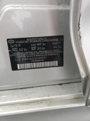 Photo 11 VIN: 5NPE24AF0KH810597 - HYUNDAI SONATA 