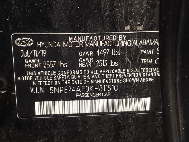 Photo 9 VIN: 5NPE24AF0KH811510 - HYUNDAI SONATA SE 