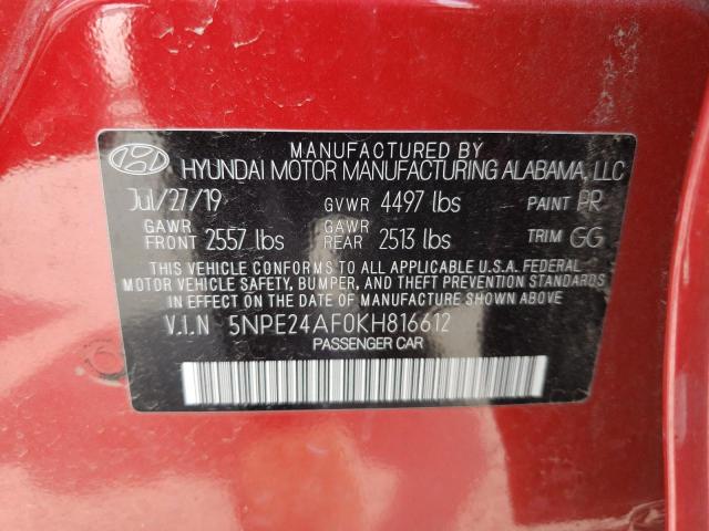 Photo 9 VIN: 5NPE24AF0KH816612 - HYUNDAI SONATA SE 