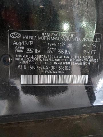 Photo 11 VIN: 5NPE24AF0KH818103 - HYUNDAI SONATA SE 