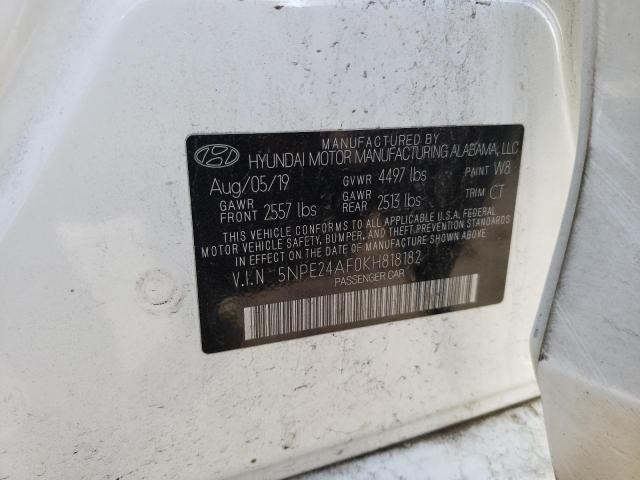 Photo 11 VIN: 5NPE24AF0KH818182 - HYUNDAI SONATA SE 