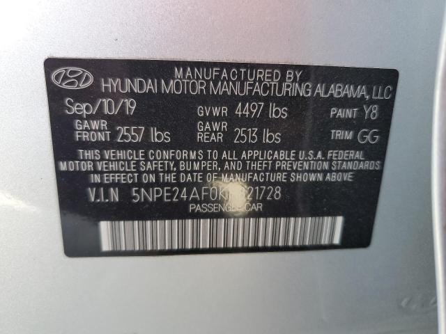 Photo 12 VIN: 5NPE24AF0KH821728 - HYUNDAI SONATA SE 