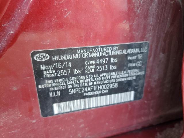 Photo 12 VIN: 5NPE24AF1FH002958 - HYUNDAI SONATA 