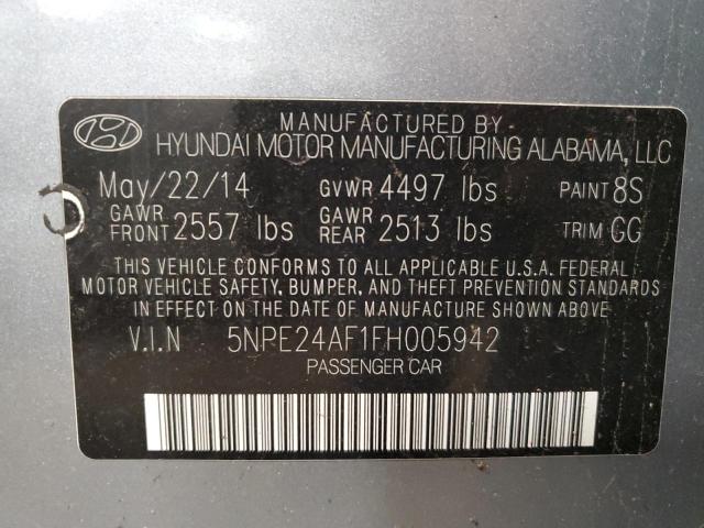 Photo 11 VIN: 5NPE24AF1FH005942 - HYUNDAI SONATA SE 