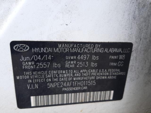 Photo 9 VIN: 5NPE24AF1FH011515 - HYUNDAI SONATA SE 