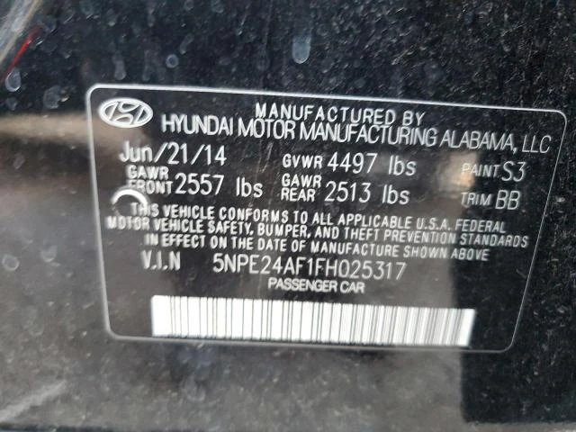 Photo 11 VIN: 5NPE24AF1FH025317 - HYUNDAI SONATA SE 