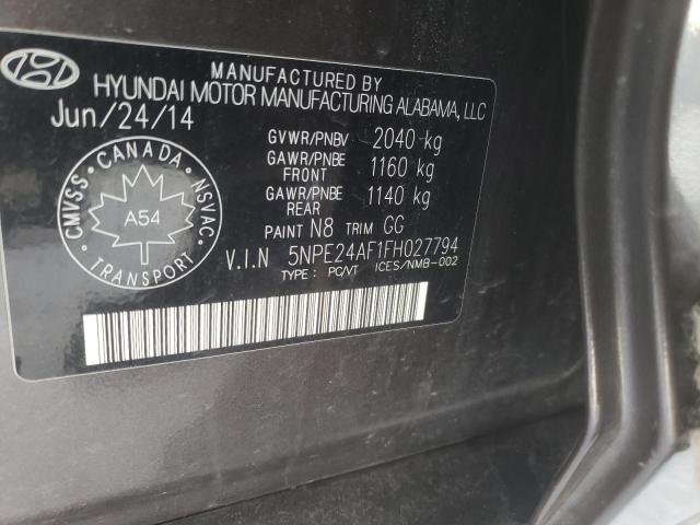 Photo 11 VIN: 5NPE24AF1FH027794 - HYUNDAI SONATA SE 