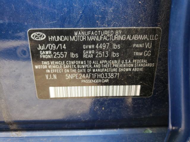 Photo 9 VIN: 5NPE24AF1FH033871 - HYUNDAI SONATA SE 