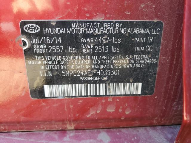 Photo 9 VIN: 5NPE24AF1FH039301 - HYUNDAI SONATA SE 