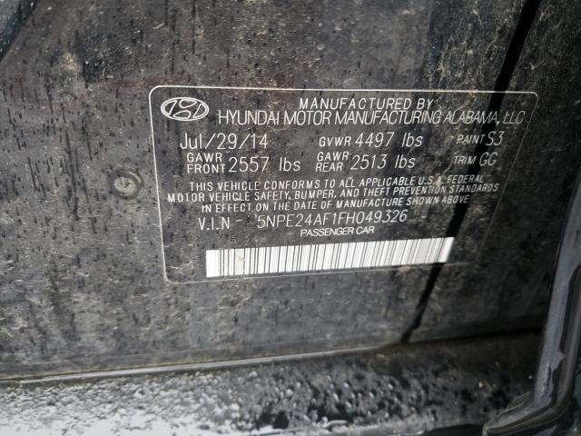 Photo 11 VIN: 5NPE24AF1FH049326 - HYUNDAI SONATA SE 