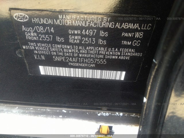 Photo 8 VIN: 5NPE24AF1FH057555 - HYUNDAI SONATA 