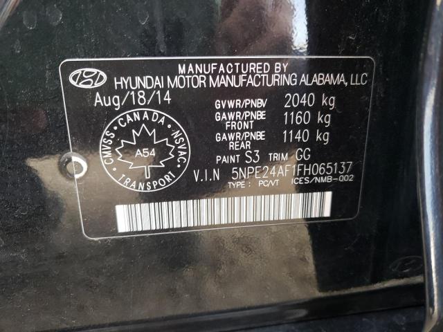 Photo 9 VIN: 5NPE24AF1FH065137 - HYUNDAI SONATA SE 