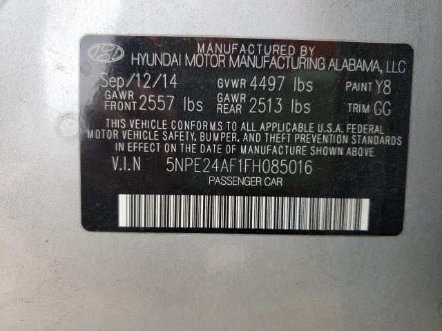 Photo 9 VIN: 5NPE24AF1FH085016 - HYUNDAI SONATA SE 