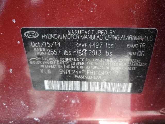 Photo 11 VIN: 5NPE24AF1FH110495 - HYUNDAI SONATA 