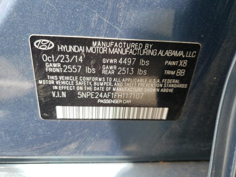 Photo 9 VIN: 5NPE24AF1FH117107 - HYUNDAI SONATA SE 