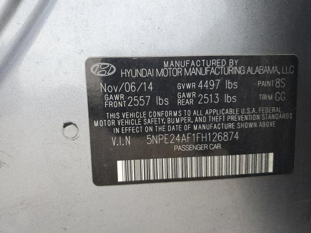 Photo 11 VIN: 5NPE24AF1FH126874 - HYUNDAI SONATA SE 