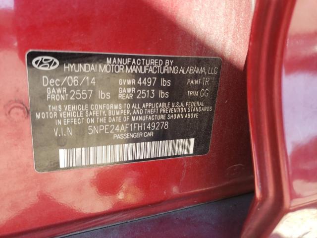 Photo 9 VIN: 5NPE24AF1FH149278 - HYUNDAI SONATA SE 