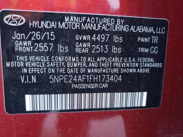 Photo 11 VIN: 5NPE24AF1FH173404 - HYUNDAI SONATA SE 