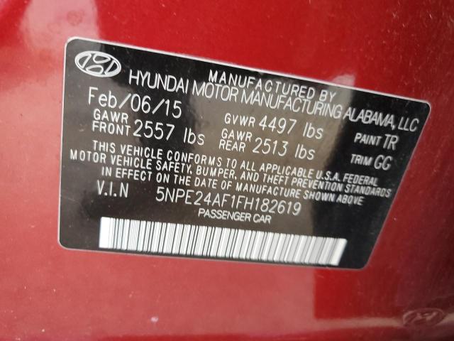 Photo 11 VIN: 5NPE24AF1FH182619 - HYUNDAI SONATA SE 