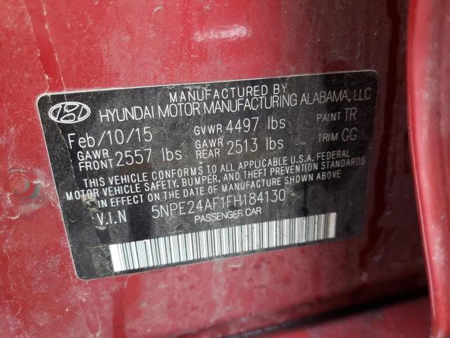 Photo 11 VIN: 5NPE24AF1FH184130 - HYUNDAI SONATA 