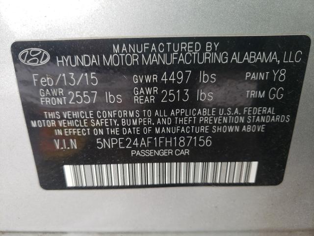 Photo 9 VIN: 5NPE24AF1FH187156 - HYUNDAI SONATA SE 