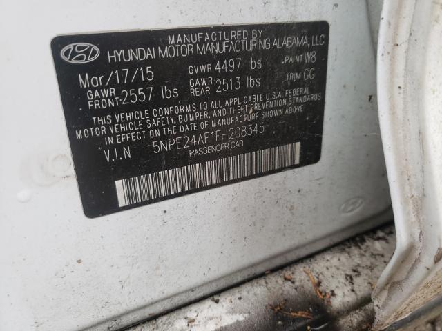 Photo 9 VIN: 5NPE24AF1FH208345 - HYUNDAI SONATA SE 