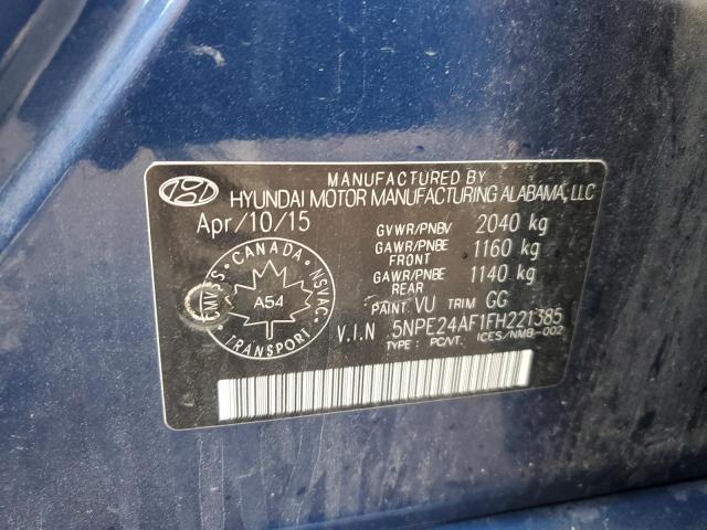 Photo 12 VIN: 5NPE24AF1FH221385 - HYUNDAI SONATA 