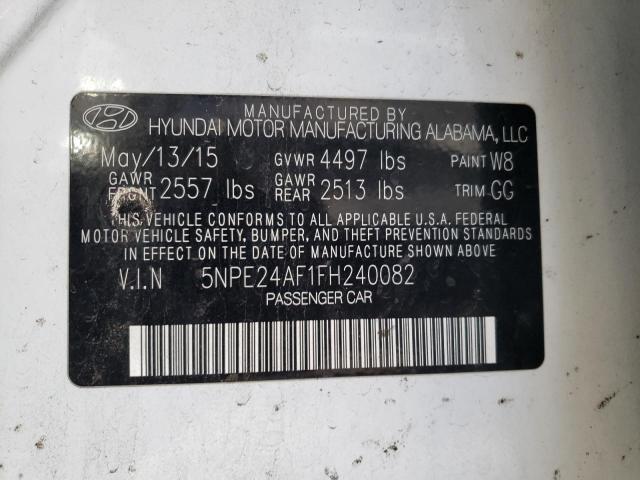 Photo 11 VIN: 5NPE24AF1FH240082 - HYUNDAI SONATA SE 