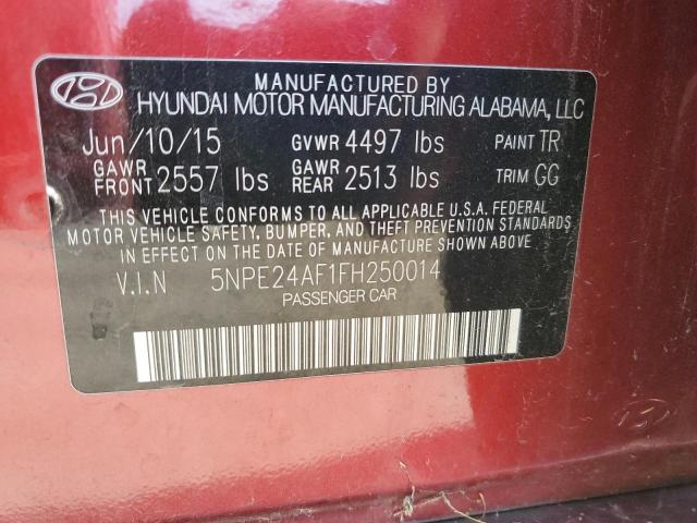 Photo 11 VIN: 5NPE24AF1FH250014 - HYUNDAI SONATA 