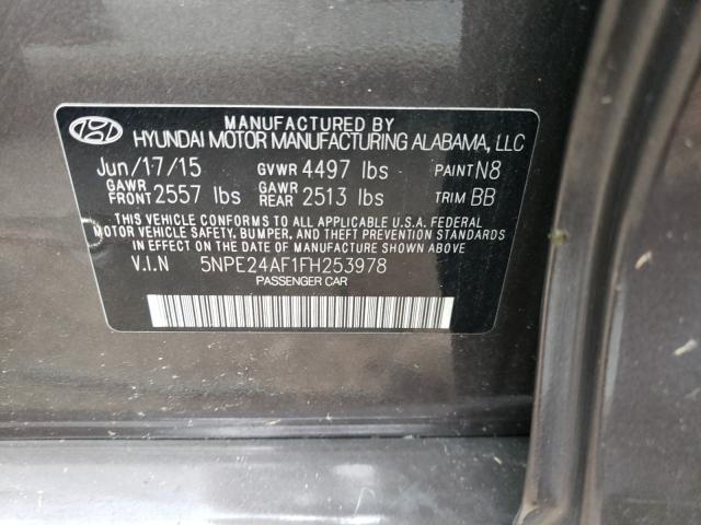 Photo 9 VIN: 5NPE24AF1FH253978 - HYUNDAI SONATA SE 