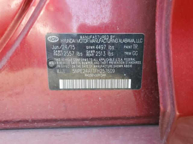 Photo 12 VIN: 5NPE24AF1FH257609 - HYUNDAI SONATA 