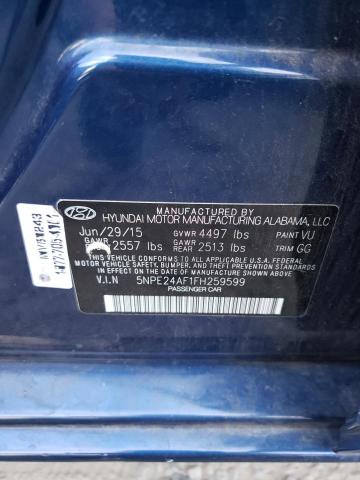 Photo 12 VIN: 5NPE24AF1FH259599 - HYUNDAI SONATA 