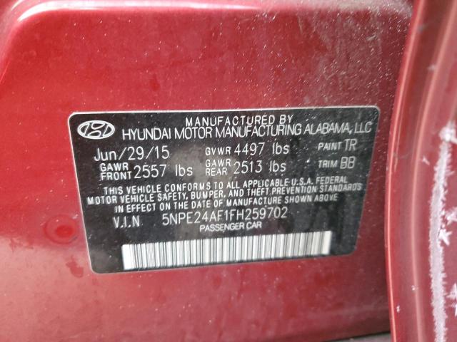 Photo 11 VIN: 5NPE24AF1FH259702 - HYUNDAI SONATA 