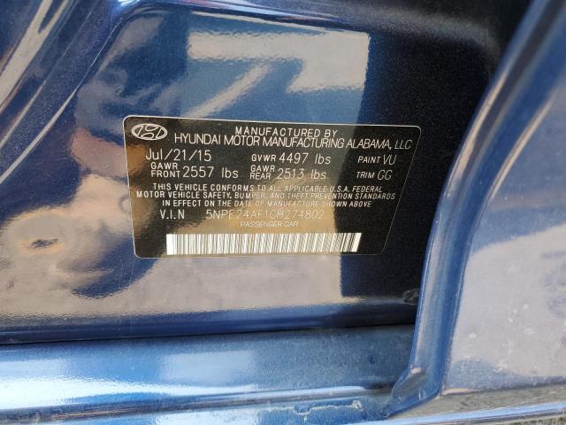 Photo 11 VIN: 5NPE24AF1GH274802 - HYUNDAI SONATA SE 