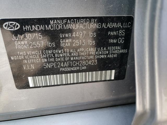 Photo 9 VIN: 5NPE24AF1GH280423 - HYUNDAI SONATA SE 