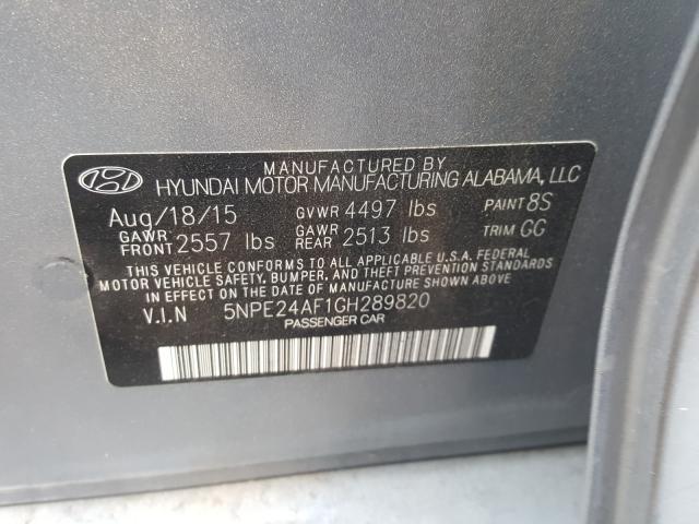 Photo 9 VIN: 5NPE24AF1GH289820 - HYUNDAI SONATA SE 