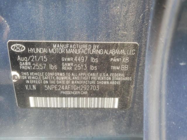 Photo 11 VIN: 5NPE24AF1GH292703 - HYUNDAI SONATA SE 