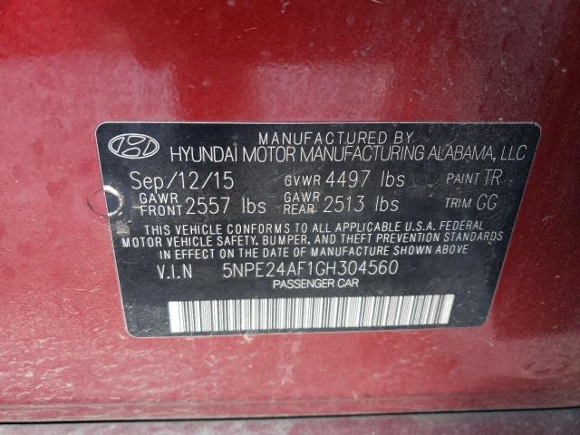 Photo 11 VIN: 5NPE24AF1GH304560 - HYUNDAI SONATA 