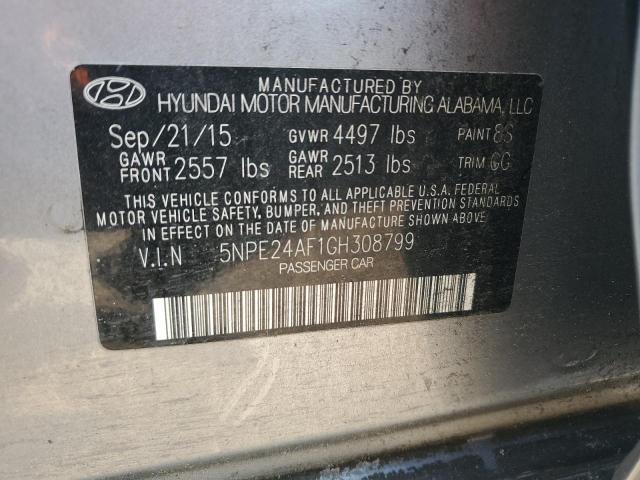 Photo 12 VIN: 5NPE24AF1GH308799 - HYUNDAI SONATA SE 